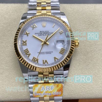 Super Replica ARF Rolex Datejust 36mm Two-Tone Gold Jubilee Swiss 3235 Watch 